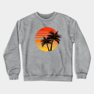 Synthwave - Vaporwave - California - Florida - 80s - Orange & Yellow Crewneck Sweatshirt